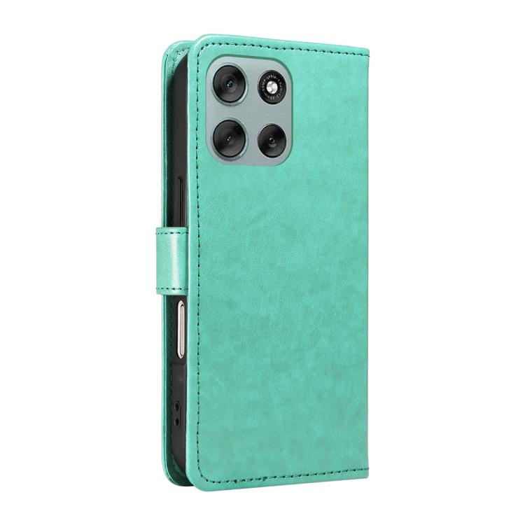 For Motorola Moto G56 5G Cat and Bee Embossed Flip Leather Phone Case