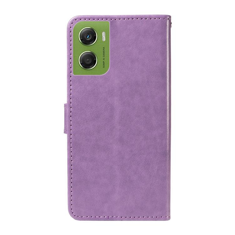 For Motorola Moto G06 4G Cat and Bee Embossed Flip Leather Phone Case
