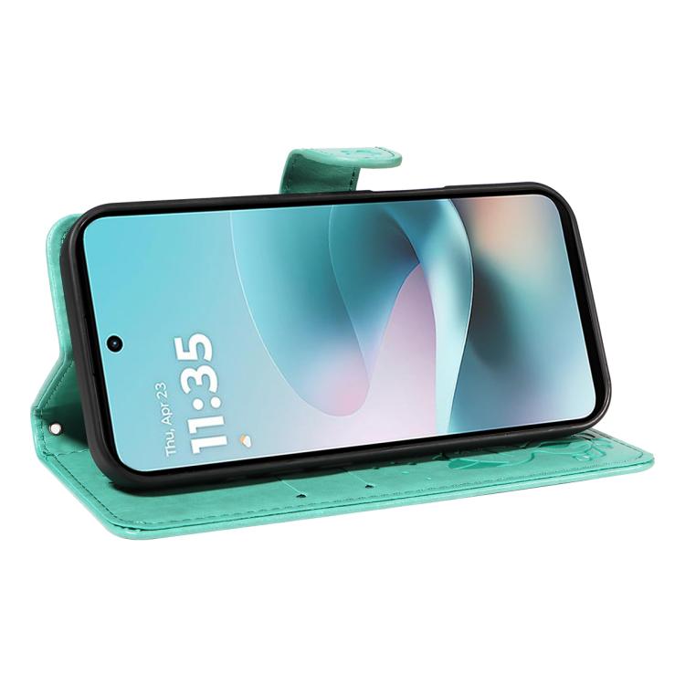 For Motorola Edge 70 5G Cat and Bee Embossed Flip Leather Phone Case