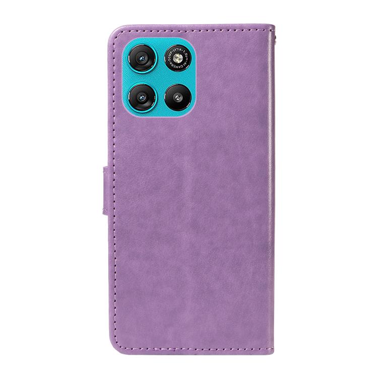For Motorola Moto G67 Power 5G Cat and Bee Embossed Flip Leather Phone Case