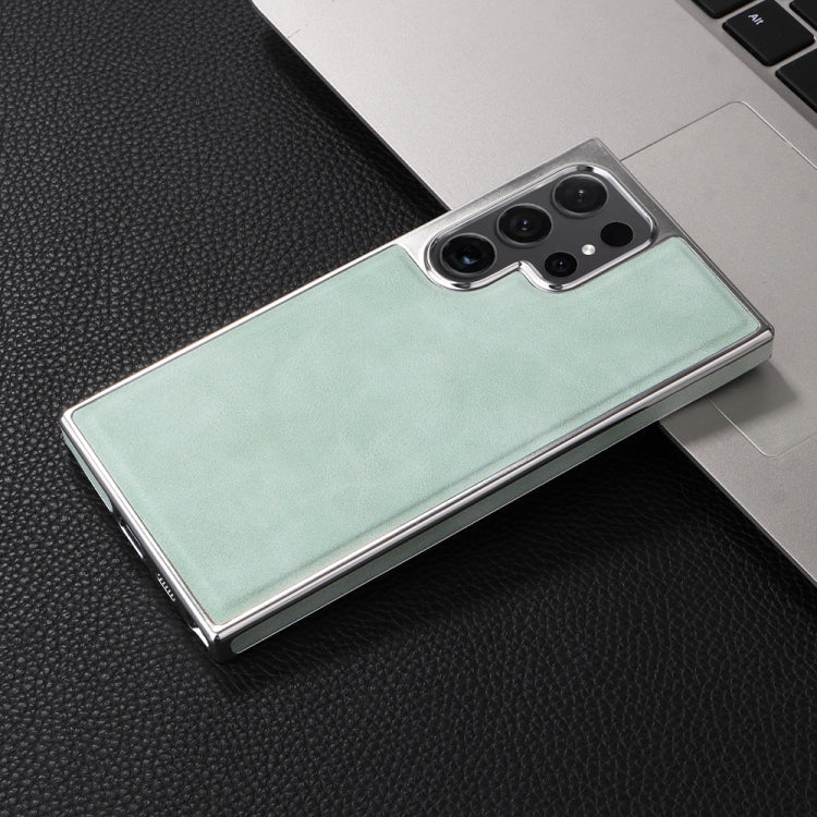 For Samsung Galaxy S23 5G Electroplated Side PU Hybrid TPU MagSafe Phone Case