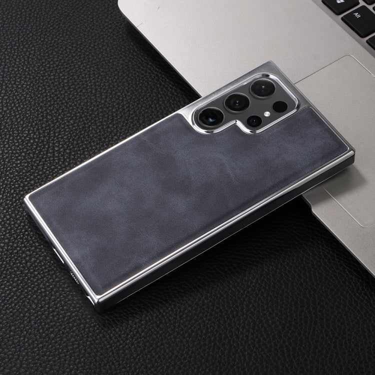 For Samsung Galaxy S24 5G Electroplated Side PU Hybrid TPU MagSafe Phone Case