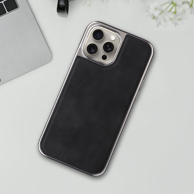 For iPhone 14 Electroplated Side PU Hybrid TPU MagSafe Phone Case