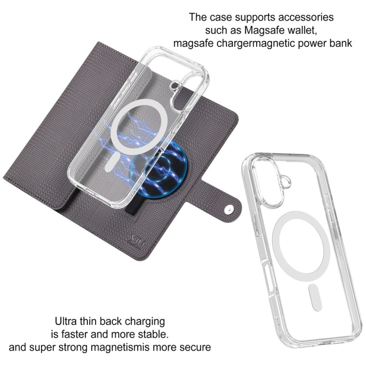 For iPhone 16 Plus ViLi GHA-C Series RFID MagSafe Magnetic Flip Leather Phone Case