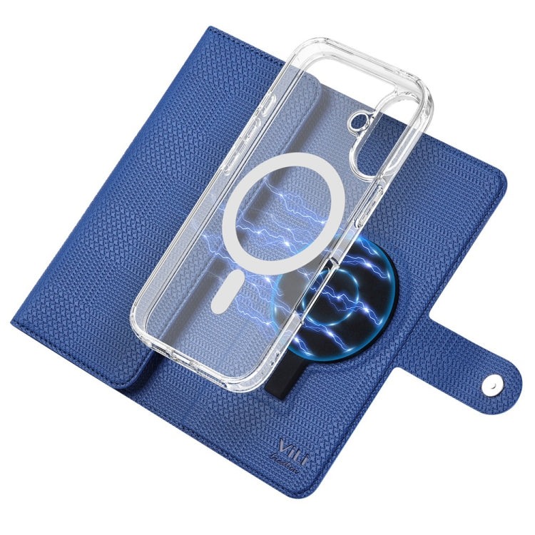 For iPhone 16 Plus ViLi GHA-C Series RFID MagSafe Magnetic Flip Leather Phone Case
