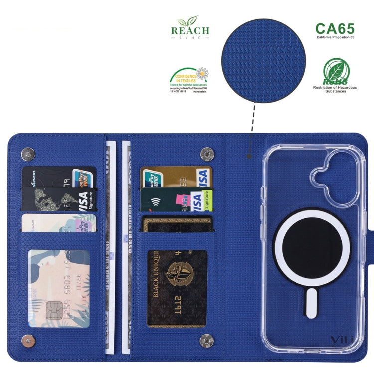 For iPhone 15 Plus ViLi GHA-C Series RFID MagSafe Magnetic Flip Leather Phone Case