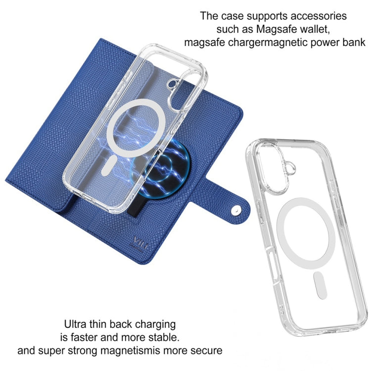 For iPhone 15 Plus ViLi GHA-C Series RFID MagSafe Magnetic Flip Leather Phone Case