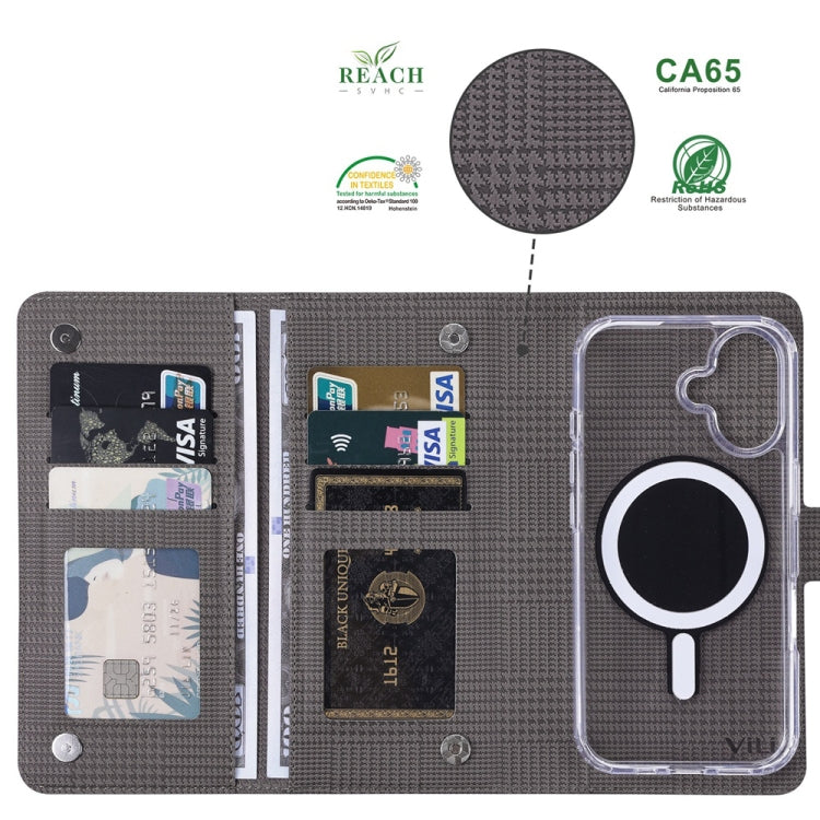For iPhone 15 Pro Max ViLi GHA-C Series RFID MagSafe Magnetic Flip Leather Phone Case