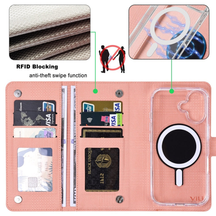 For iPhone 14 Plus ViLi GHA-C Series RFID MagSafe Magnetic Flip Leather Phone Case