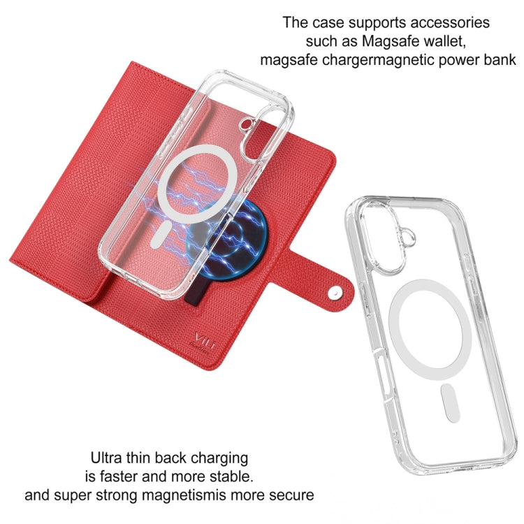 For iPhone 14 Pro Max ViLi GHA-C Series RFID MagSafe Magnetic Flip Leather Phone Case