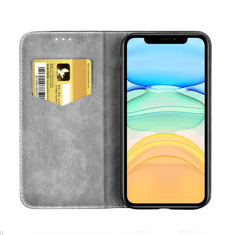 For iPhone 12 / 12 Pro Business Solid Color Stitching Horizontal Flip Leather Case with Holder & Card Slots
