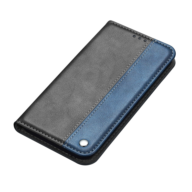For Samsung Galaxy A21s Business Solid Color Stitching Horizontal Flip Leather Case with Holder & Card Slots