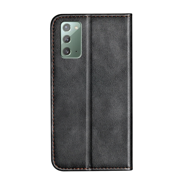 For Samsung Galaxy Note20 Business Solid Color Stitching Horizontal Flip Leather Case with Holder & Card Slots