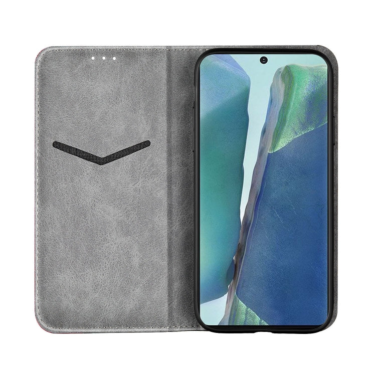 For Samsung Galaxy Note20 Business Solid Color Stitching Horizontal Flip Leather Case with Holder & Card Slots