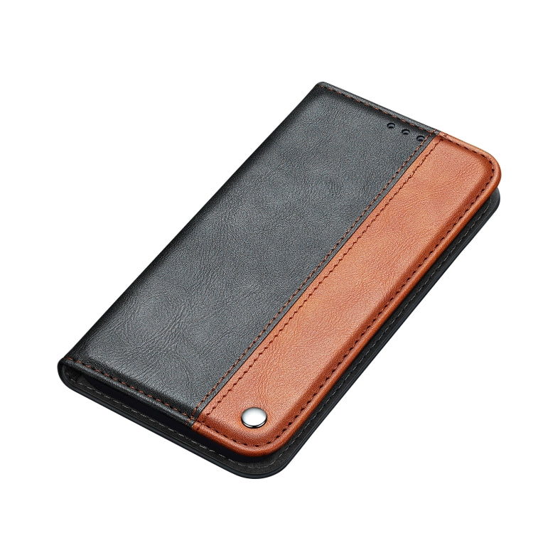 For Samsung Galaxy Note20 Ultra Business Solid Color Stitching Horizontal Flip Leather Case with Holder & Card Slots