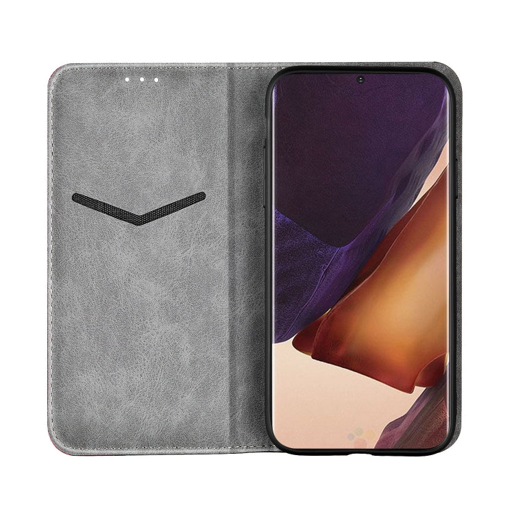 For Samsung Galaxy Note20 Ultra Business Solid Color Stitching Horizontal Flip Leather Case with Holder & Card Slots