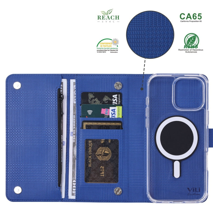 For iPhone 16 ViLi GHB-C Series RFID MagSafe Magnetic Flip Leather Phone Case