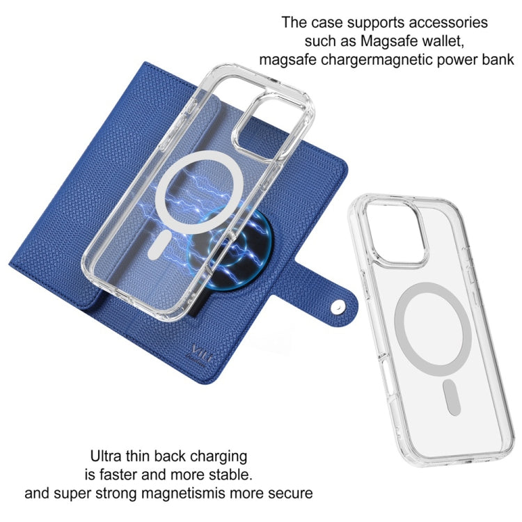 For iPhone 16 ViLi GHB-C Series RFID MagSafe Magnetic Flip Leather Phone Case