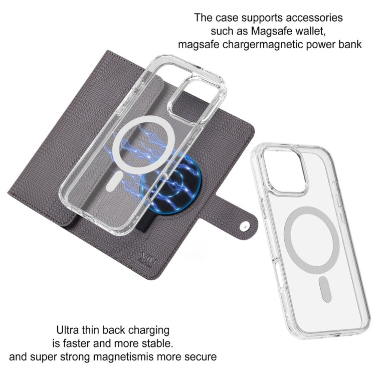 For iPhone 15 Plus ViLi GHB-C Series RFID MagSafe Magnetic Flip Leather Phone Case