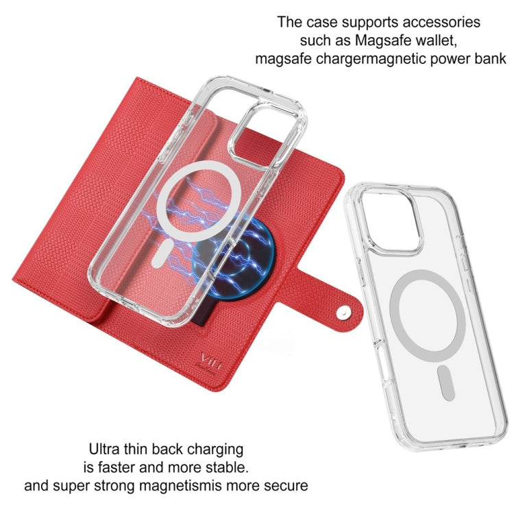 For iPhone 15 Plus ViLi GHB-C Series RFID MagSafe Magnetic Flip Leather Phone Case