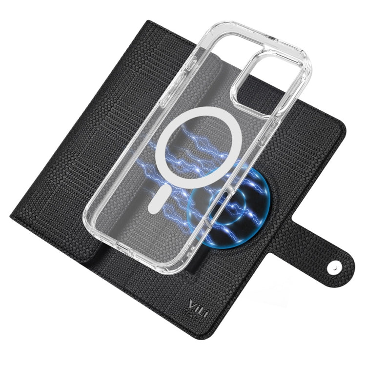 For iPhone 14 ViLi GHB-C Series RFID MagSafe Magnetic Flip Leather Phone Case