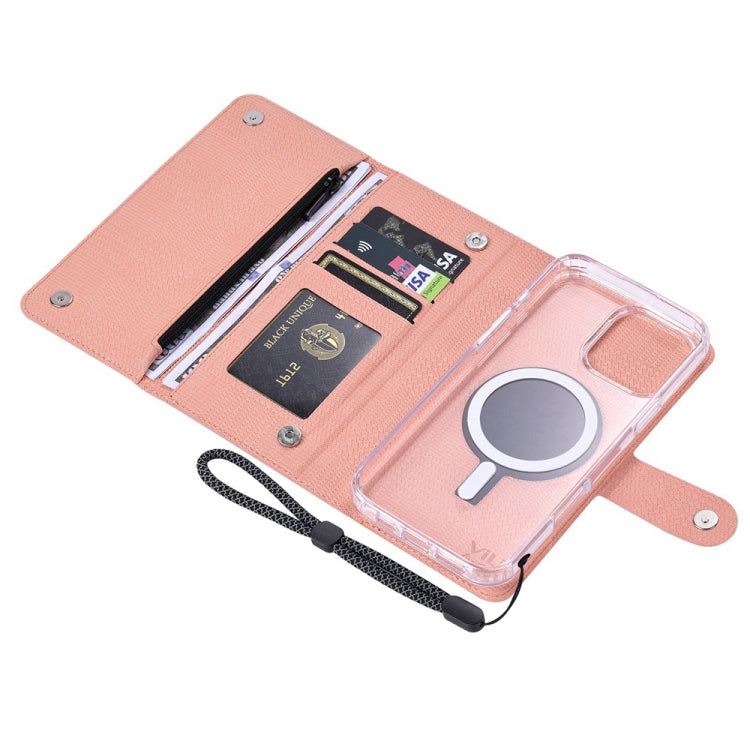 For iPhone 14 Plus ViLi GHB-C Series RFID MagSafe Magnetic Flip Leather Phone Case