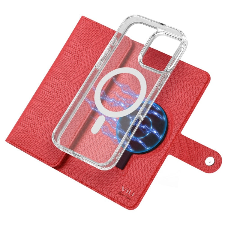For iPhone 14 Plus ViLi GHB-C Series RFID MagSafe Magnetic Flip Leather Phone Case