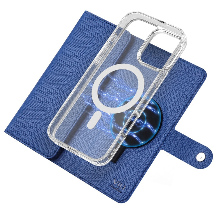 For iPhone 14 Plus ViLi GHB-C Series RFID MagSafe Magnetic Flip Leather Phone Case