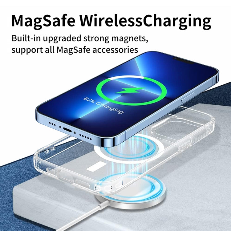 For iPhone 16 ViLi MAG-C Series MagSafe Magnetic PC + TPU Phone Case - Transparent