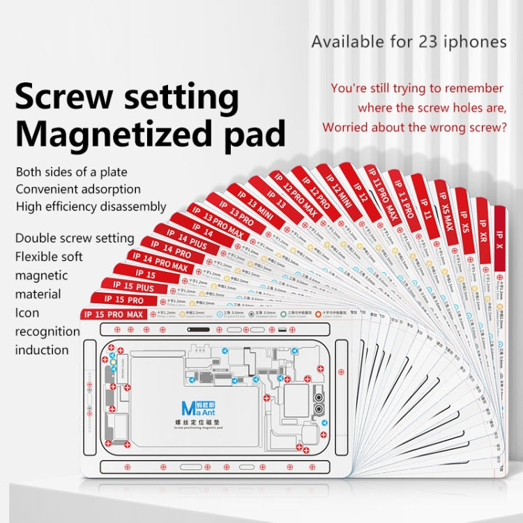 For iPhone 13 mini MaAnt Double-sided Screw Positioning Flexible Soft Magnetic Pad