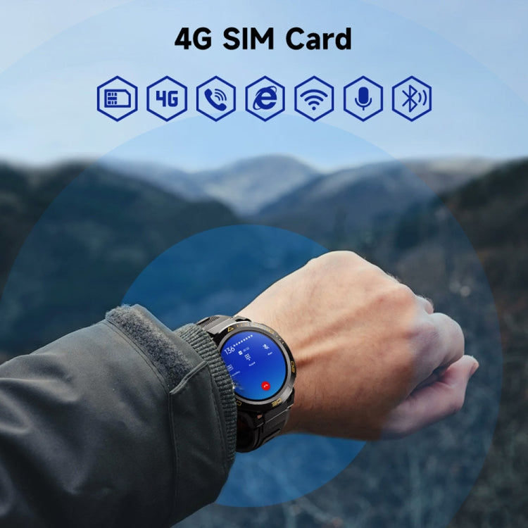 LEMFO Z1 1.43 inch AMOLED Screen Smart Watch, 4G Network Android 8.1 2GB+16GB, Eurasian Version - Black