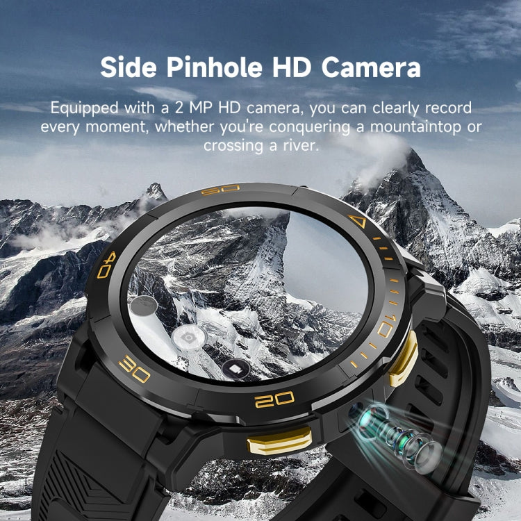 LEMFO Z1 1.43 inch AMOLED Screen Smart Watch, 4G Network Android 8.1 2GB+16GB, Eurasian Version - Black
