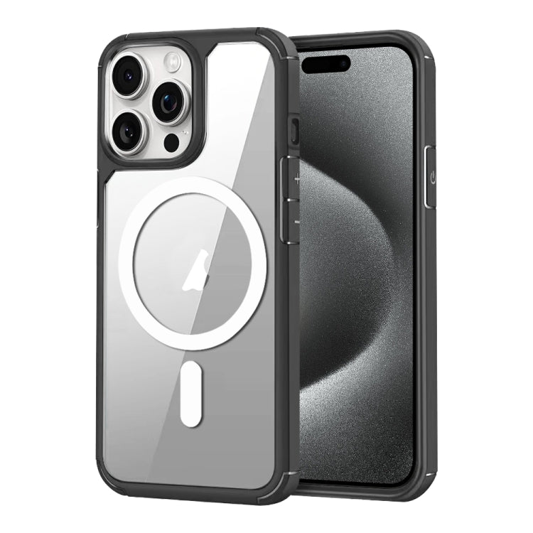 For iPhone 15 Pro Max MagSafe Acrylic Hybrid TPU Phone Case