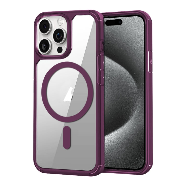 For iPhone 15 Pro MagSafe Acrylic Hybrid TPU Phone Case