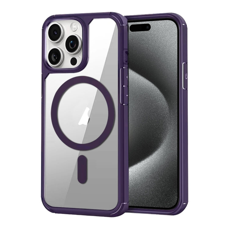 For iPhone 15 Pro MagSafe Acrylic Hybrid TPU Phone Case