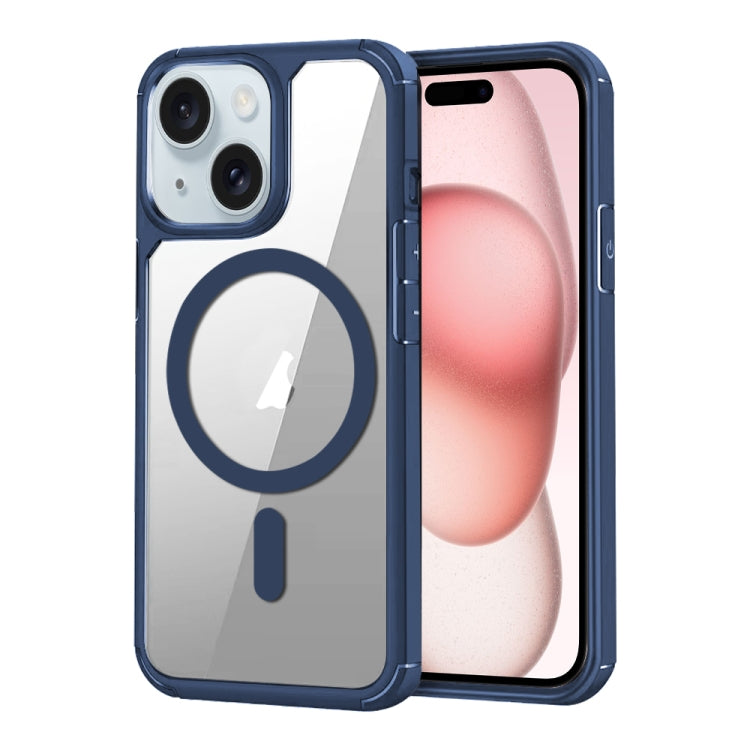 For iPhone 15 Plus MagSafe Acrylic Hybrid TPU Phone Case
