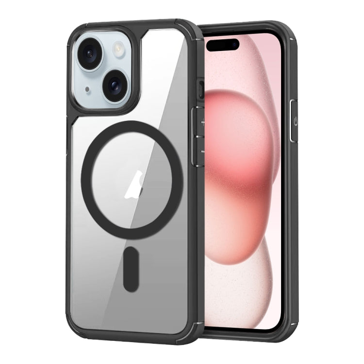 For iPhone 15 Plus MagSafe Acrylic Hybrid TPU Phone Case