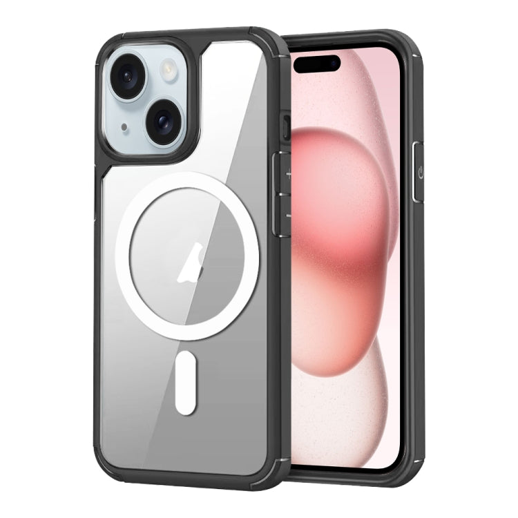 For iPhone 15 Plus MagSafe Acrylic Hybrid TPU Phone Case