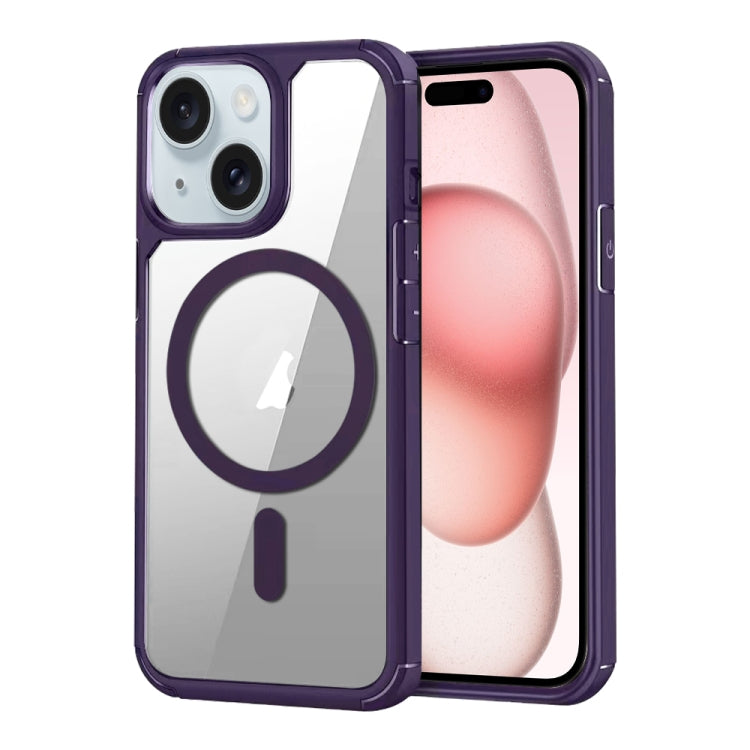 For iPhone 15 MagSafe Acrylic Hybrid TPU Phone Case