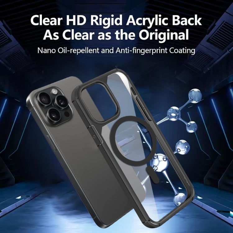 For iPhone 15 Pro Max MagSafe Acrylic Hybrid TPU Phone Case
