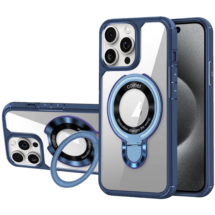 For iPhone 15 Pro MagSafe Acrylic Hybrid TPU Phone Case with Holder