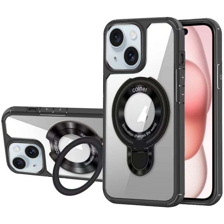 For iPhone 15 MagSafe Acrylic Hybrid TPU Phone Case with Holder