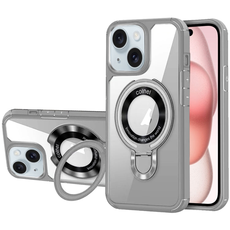 For iPhone 15 MagSafe Acrylic Hybrid TPU Phone Case with Holder