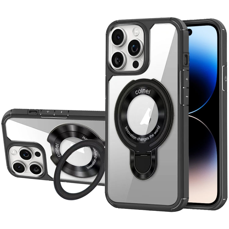 For iPhone 14 Pro Max MagSafe Acrylic Hybrid TPU Phone Case with Holder