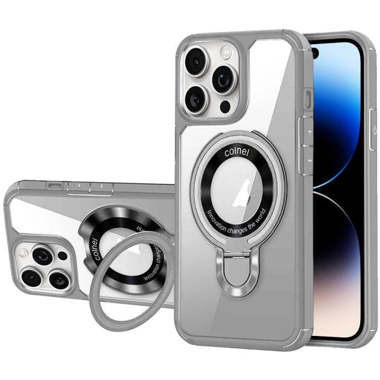 For iPhone 14 Pro Max MagSafe Acrylic Hybrid TPU Phone Case with Holder