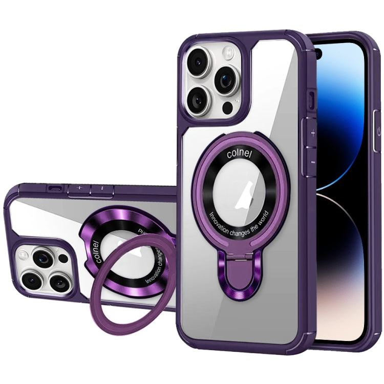 For iPhone 14 Pro Max MagSafe Acrylic Hybrid TPU Phone Case with Holder