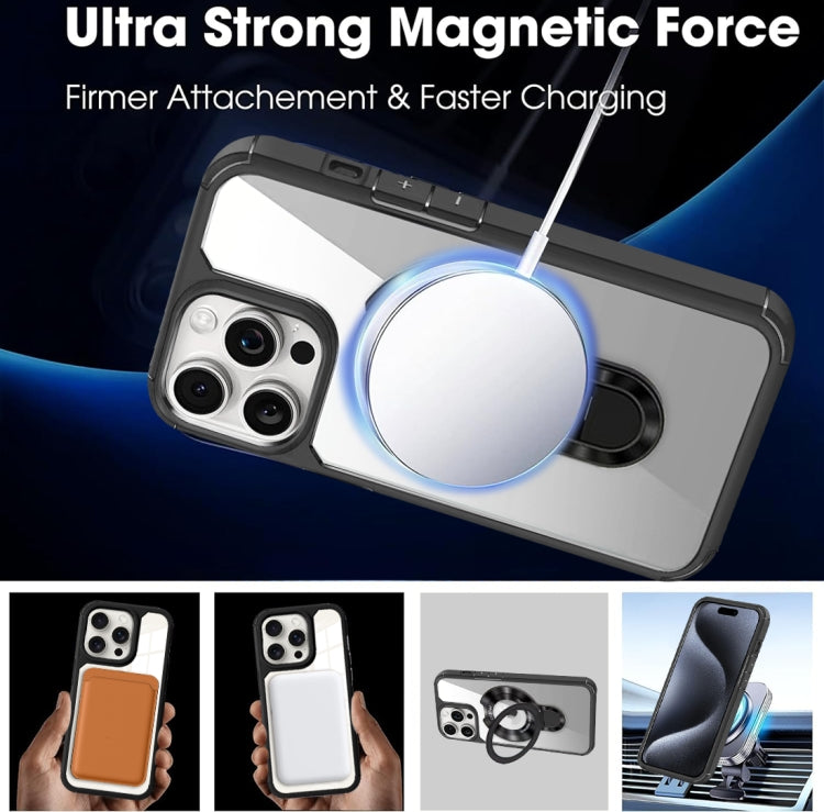 For iPhone 14 Plus MagSafe Acrylic Hybrid TPU Phone Case with Holder