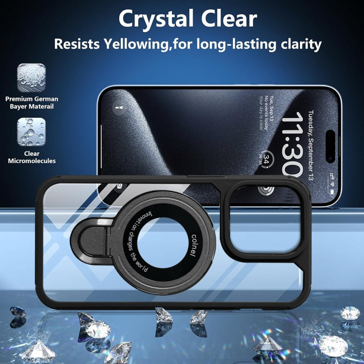 For iPhone 15 MagSafe Acrylic Hybrid TPU Phone Case with Holder