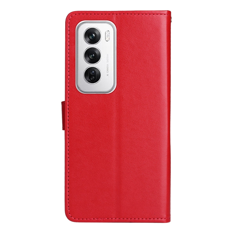 For OPPO Reno12 5G Global Cat and Bee Embossed Flip Leather Phone Case