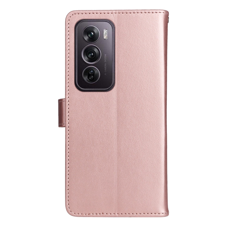 For OPPO Reno12 Pro 5G Global Cat and Bee Embossed Flip Leather Phone Case